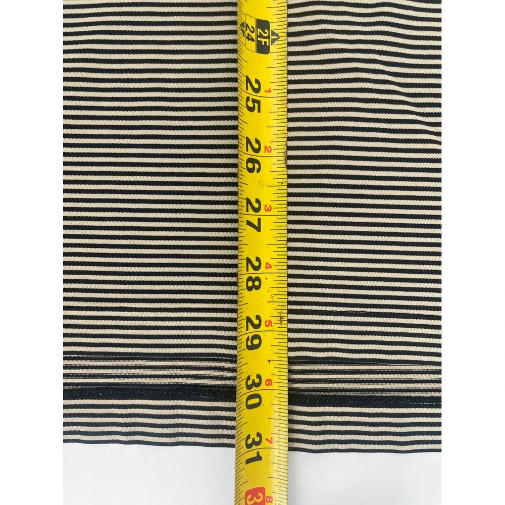 Callaway Golf Polo XL Navy Blue Cream Striped Pima Cotton Mercerized Short Slv - Picture 7 of 7